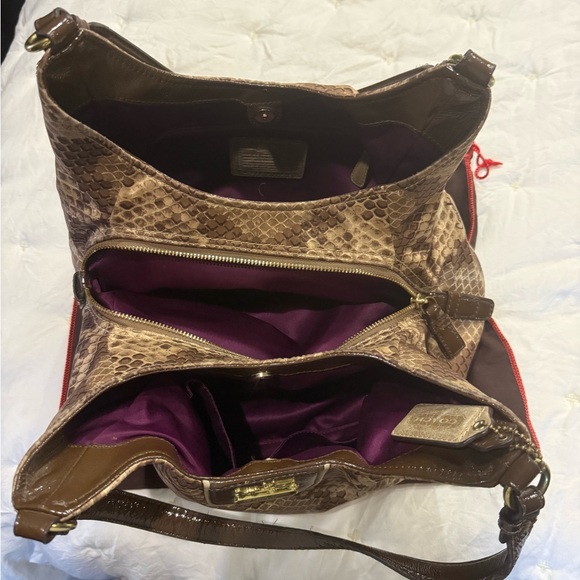 Coach Madison Maggie Python Hobo Shoulder Bag - Picture 4 of 7